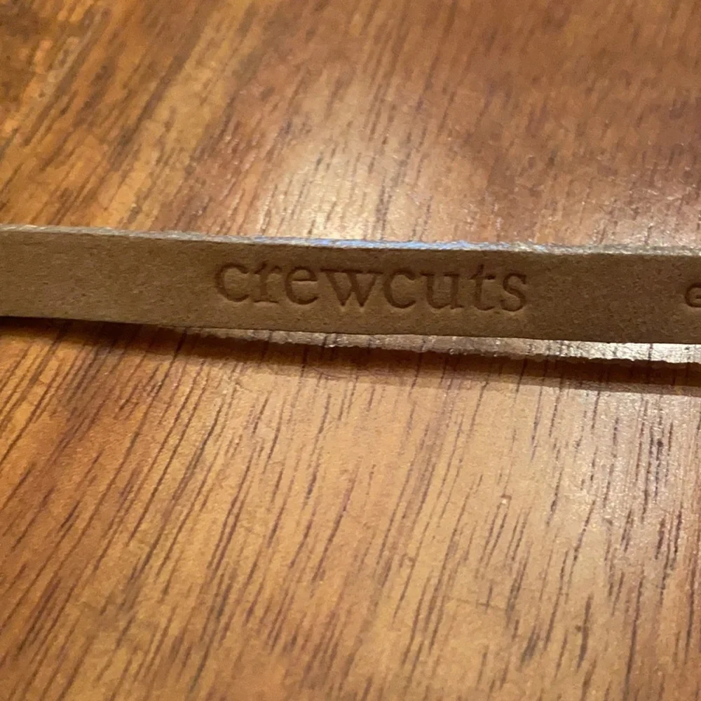 Crewcuts leather gold glitter belt